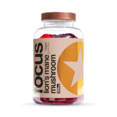 Focus Lion's Mane Mushroom 500mg 60 Vegan Gummies