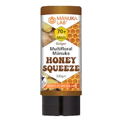Multifloral Manuka Honey Ginger Squeeze MGO 70 330g