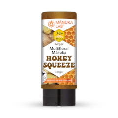 Multifloral Manuka Honey Ginger Squeeze MGO 70 330g