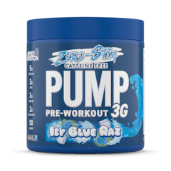 Caffeine Free Pump  3G Pre Workout Icy Blue Raz 375g