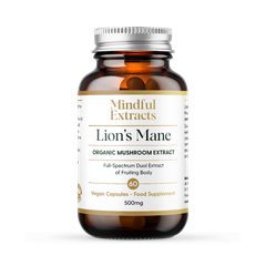 Image 1 for Organic Lion’s Mane Mushroom Extract 60 Vegan Capsules