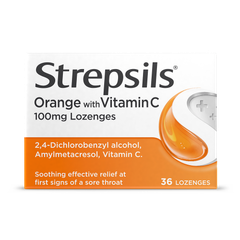 Image 1 for Orange with Vitamin C 100mg 36 Lozenges