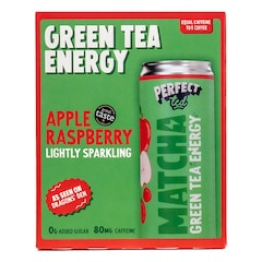 PerfectTed Matcha Apple Raspberry Energy Drink 4x250ml