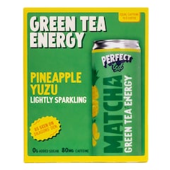 PerfectTed Matcha Pineapple Yuzu Energy Drink 4x250ml