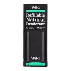 WILD Black Case Fresh Cotton & Sea Salt Deodorant Starter Pack