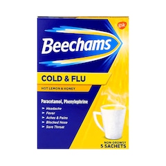 Cold & Flu Hot Lemon & Honey 5 Sachets