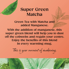 Image 2 for Superblends Super Green Matcha Tea Bags 20 Tea Bags