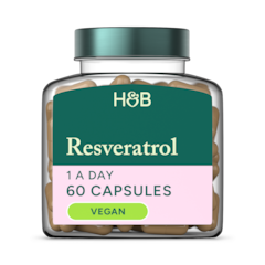 Resveratrol 250mg with Red Wine Extract 10mg 60 Capsules