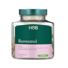 Resveratrol 250mg with Red Wine Extract 10mg 60 Capsules