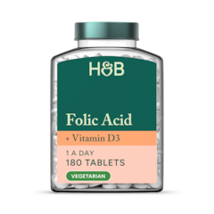 Folic Acid & Vitamin D3 180 Tablets