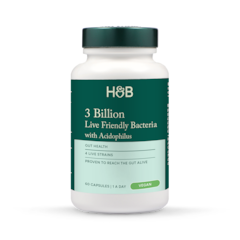 Live Friendly Bacteria with Acidophilus 3 Billion 60 Capsules