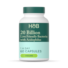 Live Friendly Bacteria 20 Billion 60 Capsules