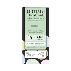 by Mooncup Organic Cotton Tampons with Eco Applicator - Medium 14 Pack