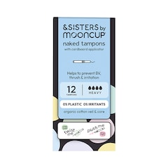 by Mooncup Organic Cotton Tampons with Eco Applicator - Heavy 12 Pack