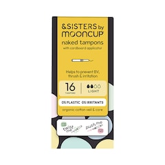 by Mooncup Organic Cotton Tampons with Eco Applicator - Light 16 Pack