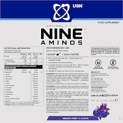 Nine Aminos Grape Fizzy Pop 330g