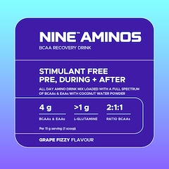Nine Aminos Grape Fizzy Pop 330g