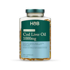 Pure Cod Liver Oil 1000mg 240 Capsules