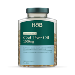 Pure Cod Liver Oil 1000mg 120 Capsules