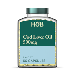 Pure Cod Liver Oil 500mg 60 Capsules