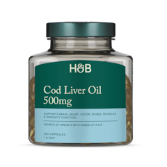 Pure Cod Liver Oil 500mg 120 Capsules