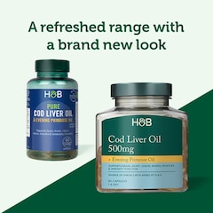 Pure Cod Liver Oil with Evening Primrose Oil 500mg 60 Capsules