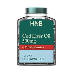 Pure Cod Liver Oil & Multivitamins 500mg 60 Capsules