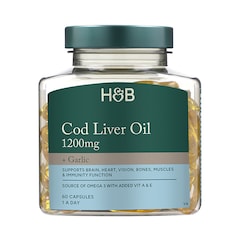 Pure Cod Liver Oil & Garlic 60 Capsules