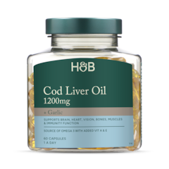 Pure Cod Liver Oil & Garlic 60 Capsules