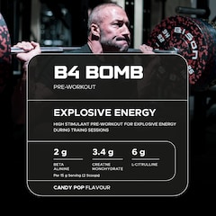 Image 4 for B4 Bomb Pre-Workout Candy Pop 300g