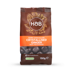 Dark Chocolate Crystallised Ginger 150g