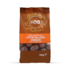 Milk Chocolate Crystallised Ginger 150g