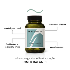 Image 2 for CALM & COLLECTED with Ashwagandha and Lion's Mane 60 Vegan Capsules