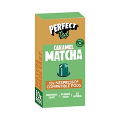 Perfect Ted Caramel Matcha Green Tea Powder Pods x10