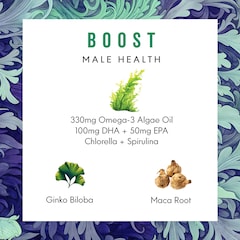 Grass & Co BOOST Sea Greens Algae Omega-3 for Men 30 Vegan Capsules