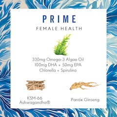 Grass & Co PRIME Sea Greens Algae Omega-3 for Women 30 Vegan Capsules