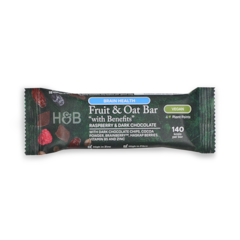 Brain Health Raspberry & Dark Chocolate Fruit & Oat Bar 40g