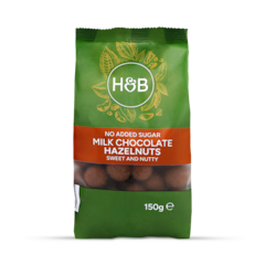 No Added Sugar Milk Chocolate Hazelnuts 150g