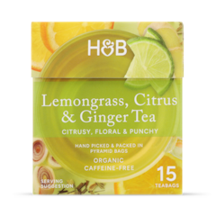 Lemongrass, Citrus & Ginger Tea 15 Tea Bags