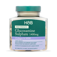 Image 1 for Holland and Barrett Max Strength Glucosamine Sulphate 1400mg 90 tablets