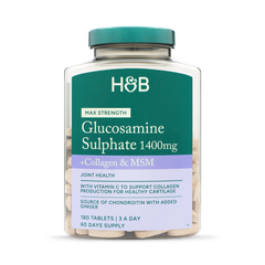 Image 1 for Holland and Barrett Max Strength Glucosamine Sulphate 1400mg 180 tablets