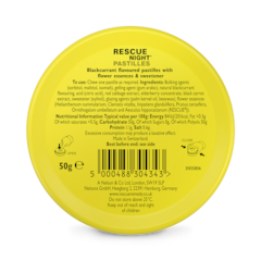 Image 2 for Rescue Remedy Night Pastilles Blackcurrant Flavoured Pastilles 50g