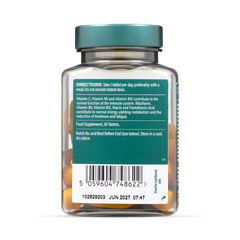 Image 2 for Super Strength Complete Vit B Complex + Vitamin C 30 Tablets