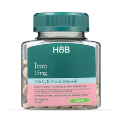 Image 1 for Iron + B Vits, Vit C & Minerals 15mg 180 Tablets