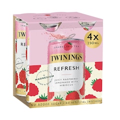 Refresh Raspberry & Lemon Sparkling Drink 4x 250ml