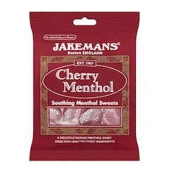 Jakemans Cherry Soothing Menthol Sweets 73g Bag