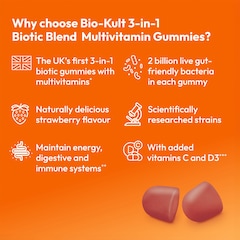 3-in-1 Biotic Blend Multivitamin for Kids Strawberry Flavoured 30 Gummies