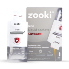 Image 1 for Liposomal Iron Bisglycinate 100mg, Pomegranate Flavour 14 x 10ml Liquid Sachet