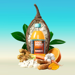Image 2 for Good Energy Punchy Turmeric & Ginger Shot Dosing Bottle 8x Shots 500ml