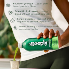 Image 3 for Gut Health Food With Prebiotic Plant Fibre Spinach & Kiwi With Seaweed 65ml